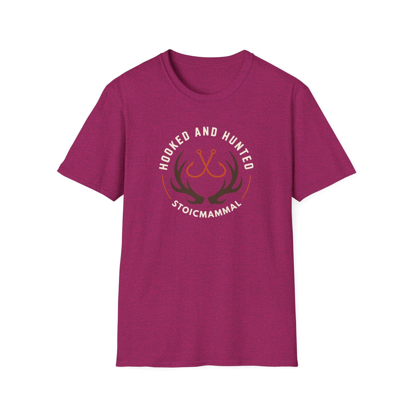 Hooked & Hunted Logo Style Fishing T-Shirt