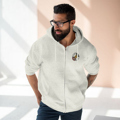 Warrior Spirit Samurai Bear Kanji Japanese Rising Sun Zip Hoodie