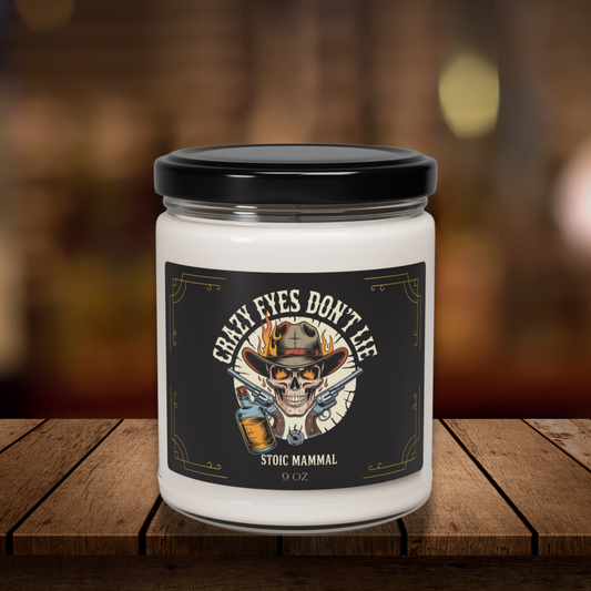 Crazy Eyes Don't Lie 9oz Scented Jar Stoic Mammal Album Drop