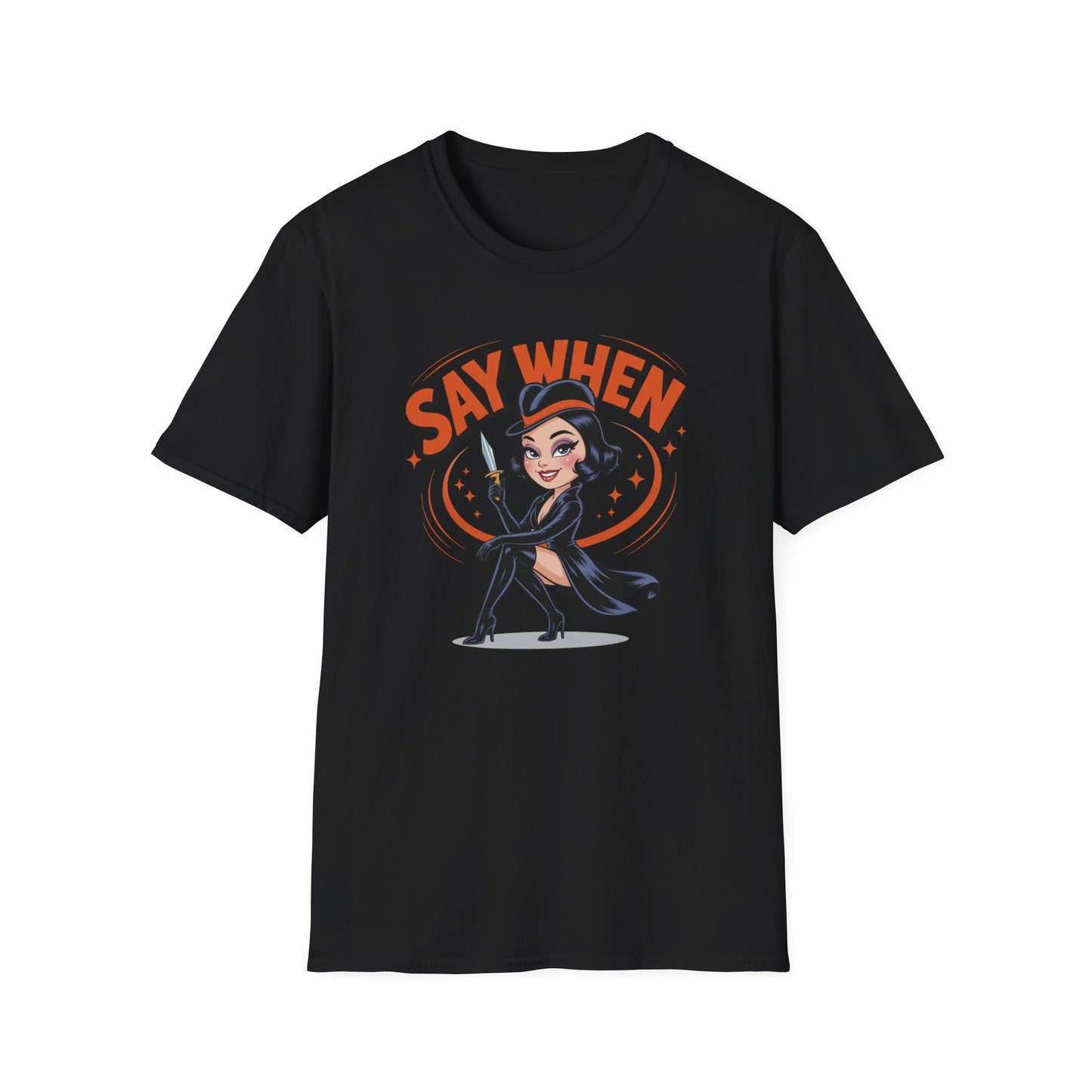 Dot Dagger Say When T Shirt