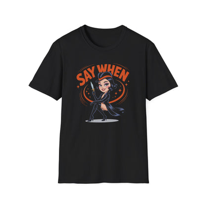 Dot Dagger Say When T Shirt