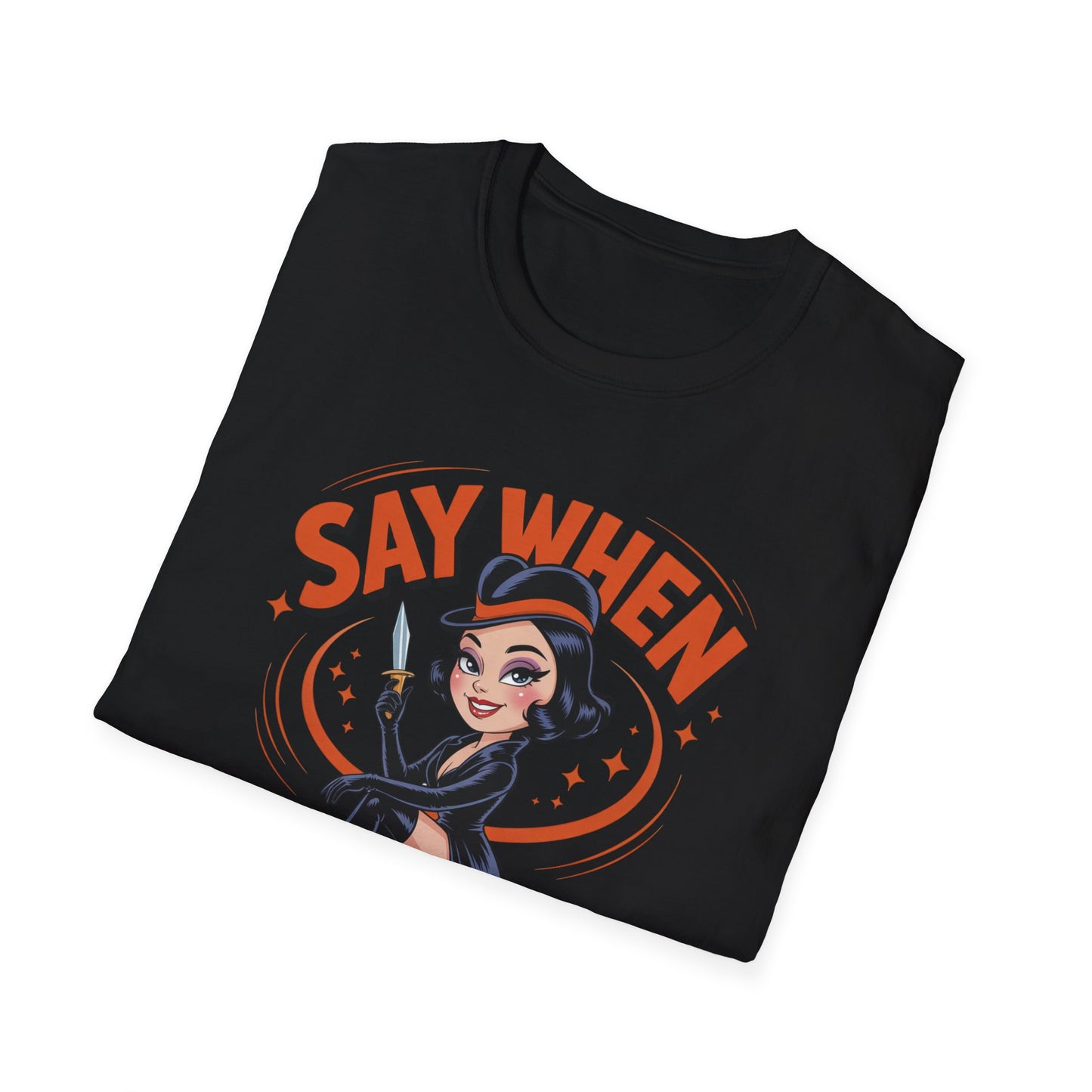 Dot Dagger Say When T Shirt