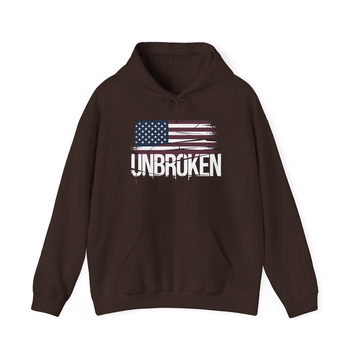 Unbroken Tattered American Flag Unisex Heavy Blend™ Hooded Sweatshirt