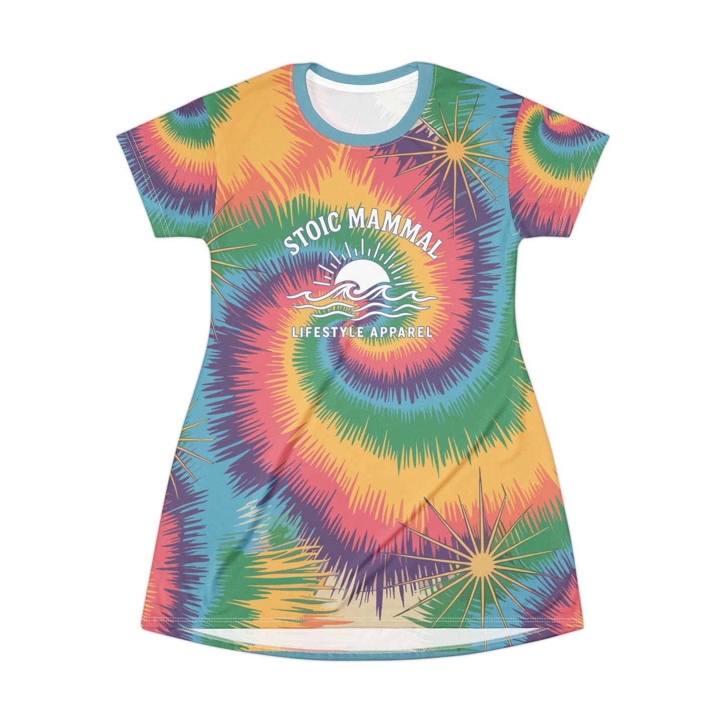 Tie Dye Sun Fun T Shirt Dress
