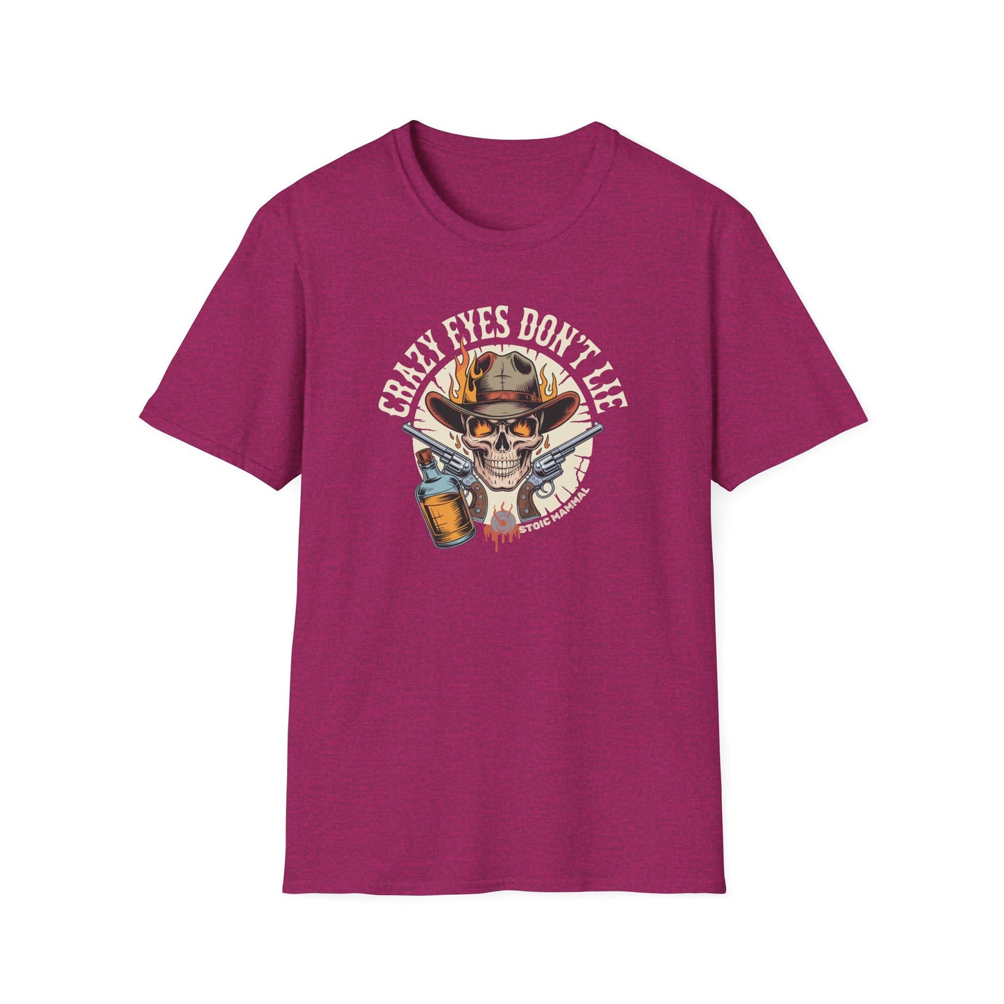 Crazy Eyes Don't Lie Cowboy Whiskey Pistols Graphic Tee