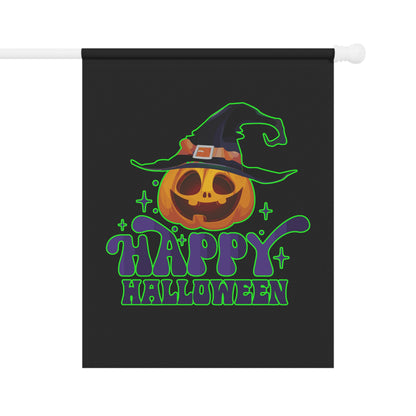 Happy Halloween Pumpkin Witch Garden & House Banner