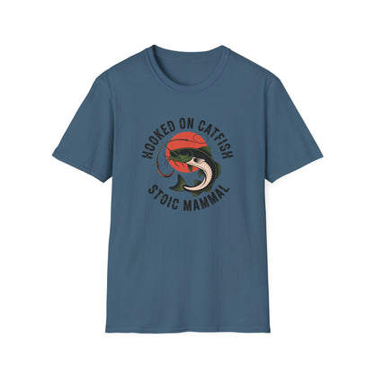Hooked on Catfish Retro Sun T Shirt