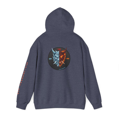 Fire and Ice Stoic Mammal Kanji Style Hoodie
