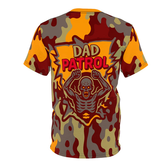 Dad Patrol Zombie Camo Tee Bold Graphic Halloween Hardcore Dads
