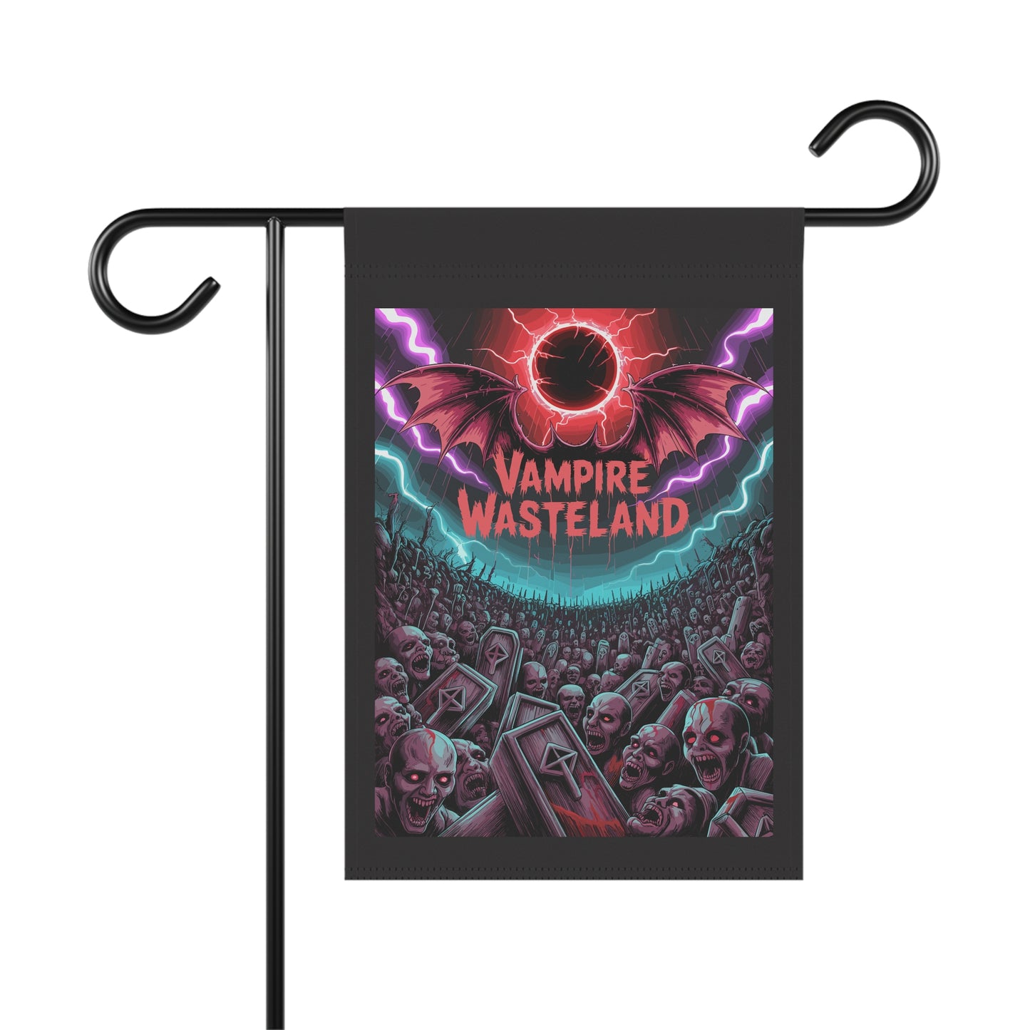 Vampire Wasteland Halloween Garden Banner, Spooky Outdoor Decor, Fall Flag, Fear the Flame Yard Art, Pumpkin Decorations
