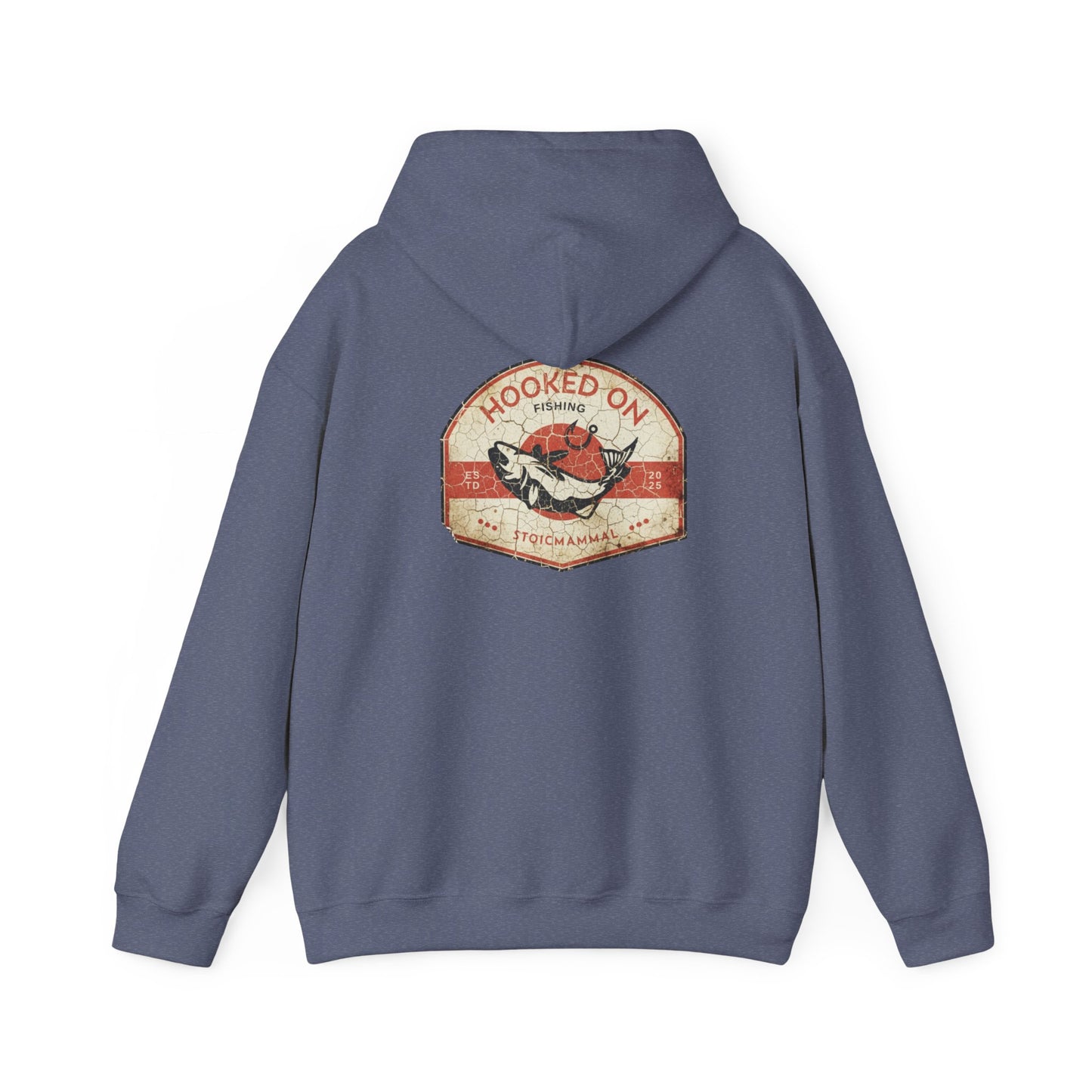 Hooked On Fishing Weathered AF  Hooded Sweatshirt