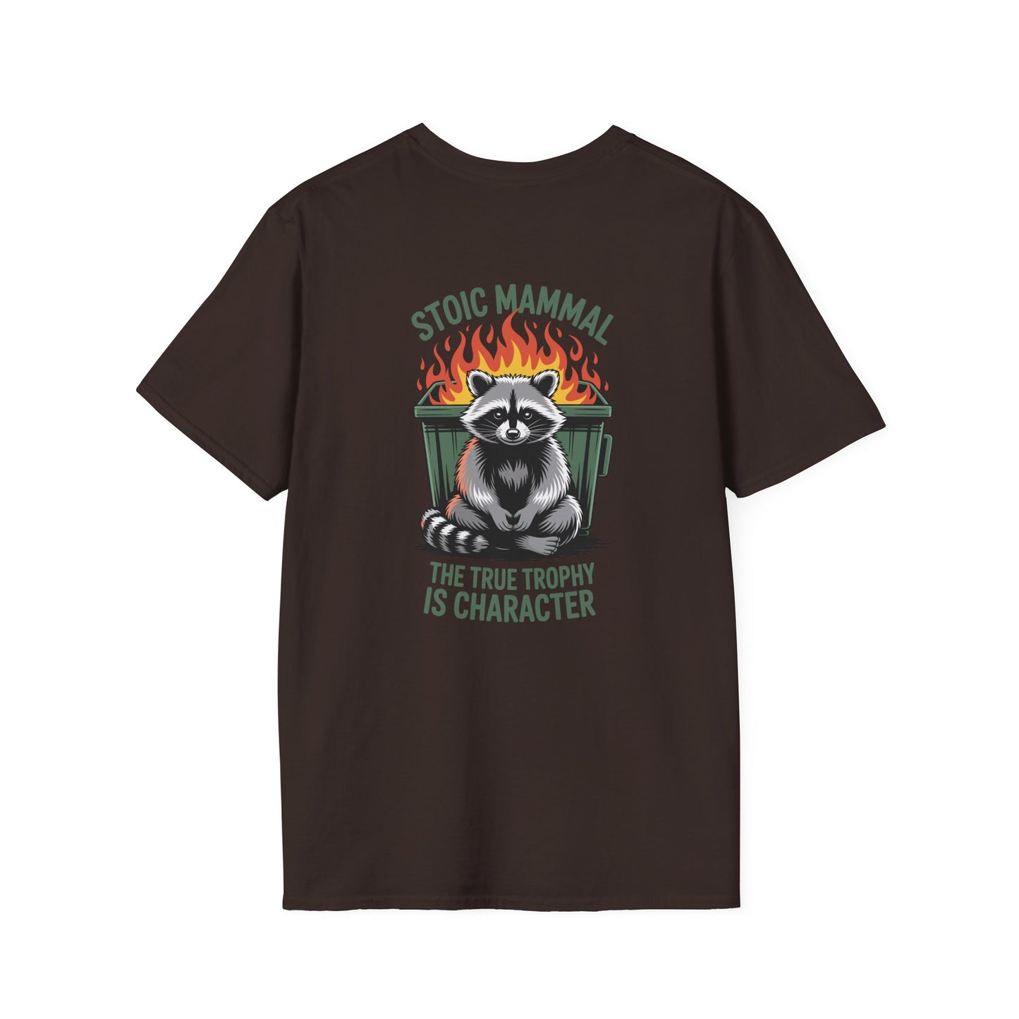 Stoic Mammal “Dumpster Fire” Raccoon T-Shirt