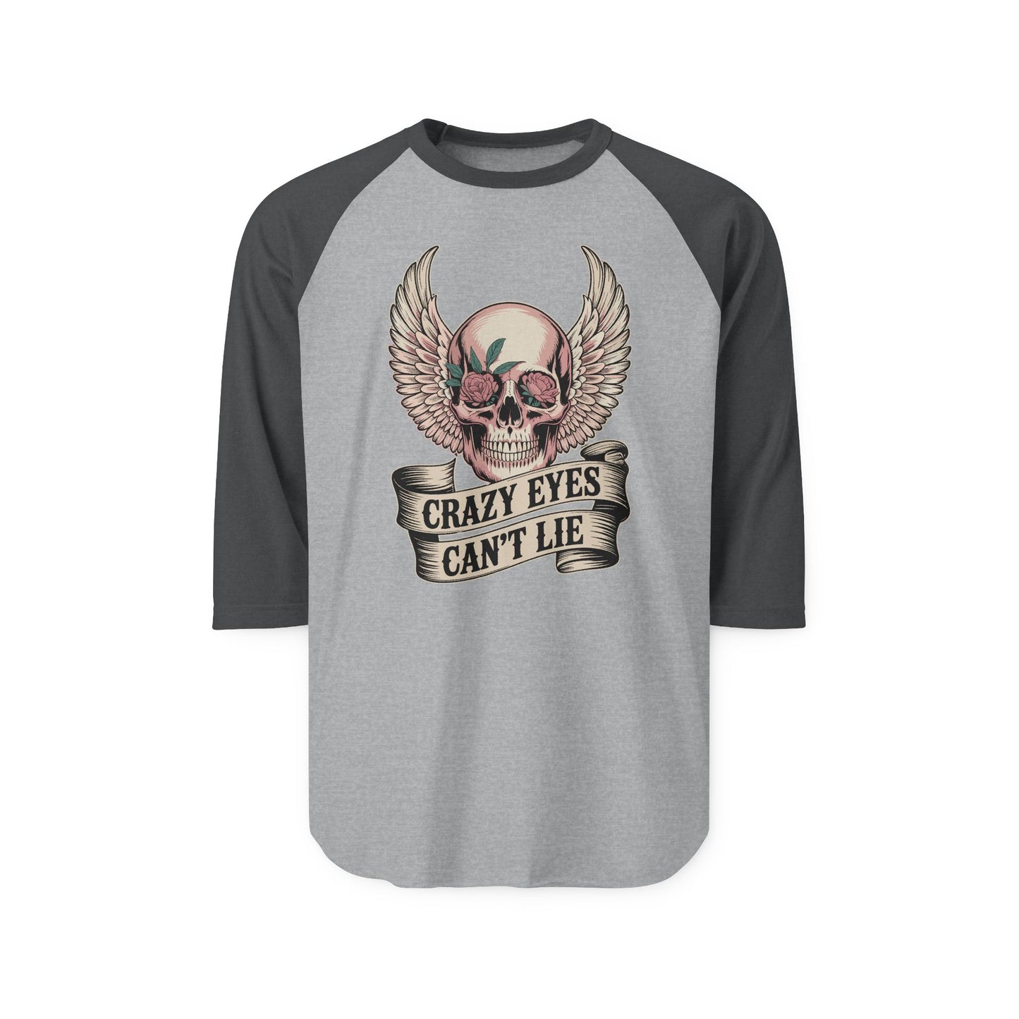 Crazy Eyes Can't Lie Stoic Mammal Album Tattoo Style Raglan Shirt