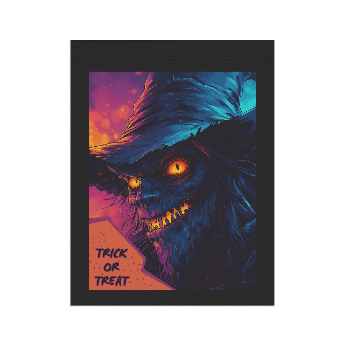 Wolf Witch Trick Or Treat Halloween Garden & House Banner