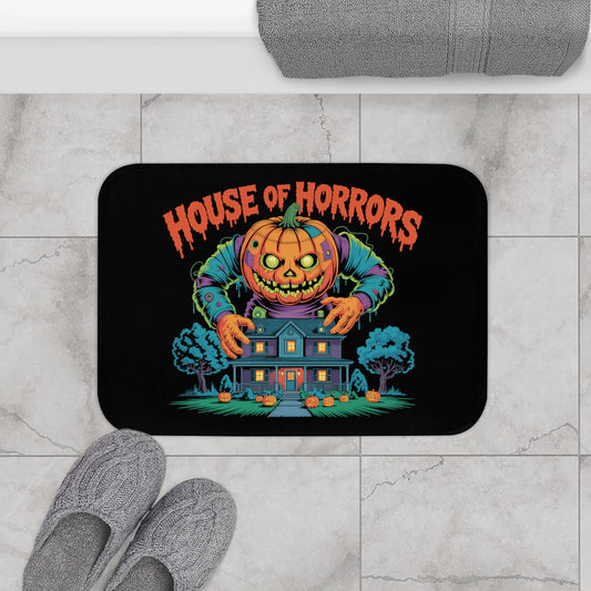 Halloween House of Horrors Decor, Spooky Bathroom Accessory, Fall Decor, Pumpkin House Mat