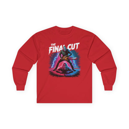 Final Cut Slasher LongSleeve Halloween T Shirt Retro 80s Horror Chainsaw Graphic Tee
