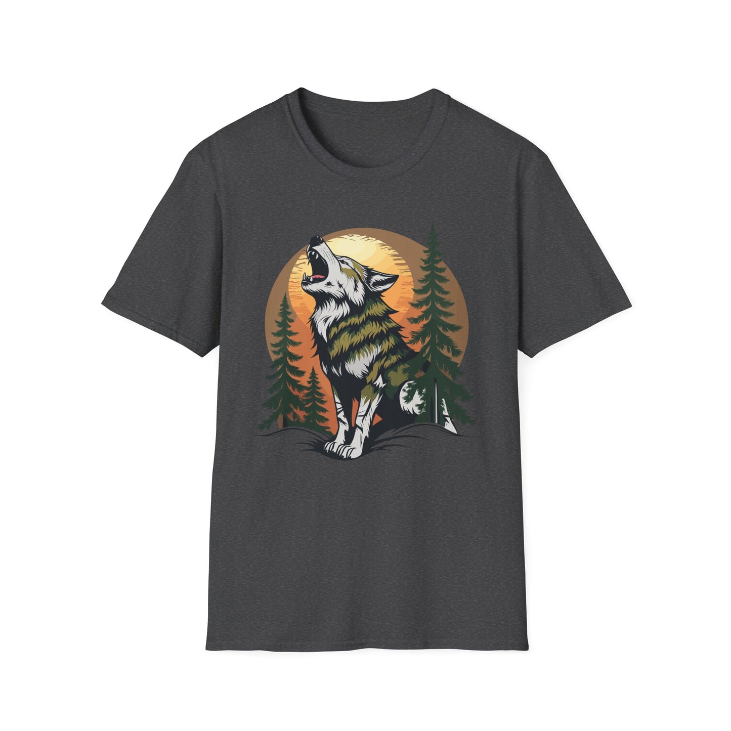 Howling Wolf Abstract T-Shirt