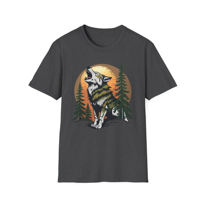 Howling Wolf Abstract T-Shirt
