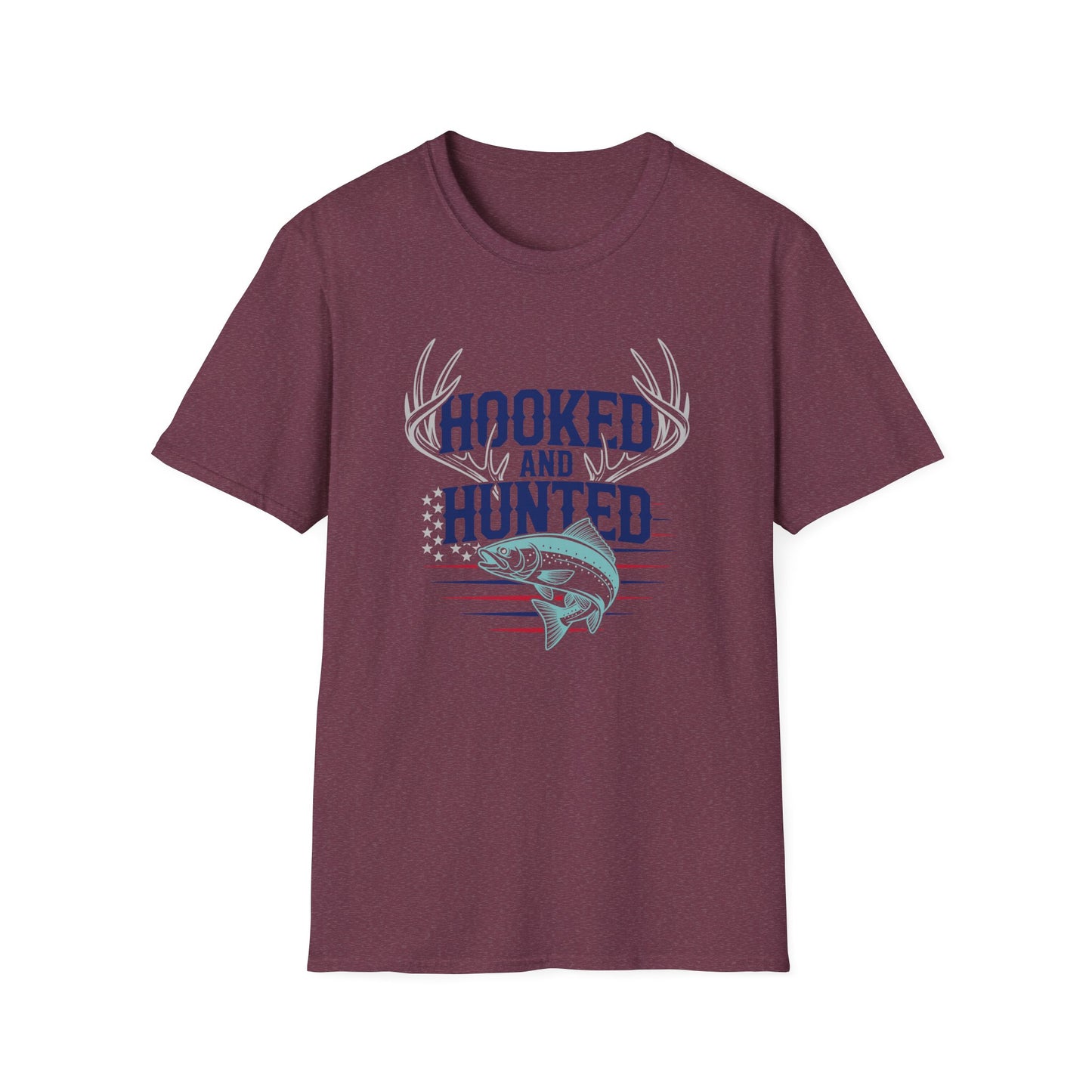 Hooked and Hunted Stars and Stripes T Shirt