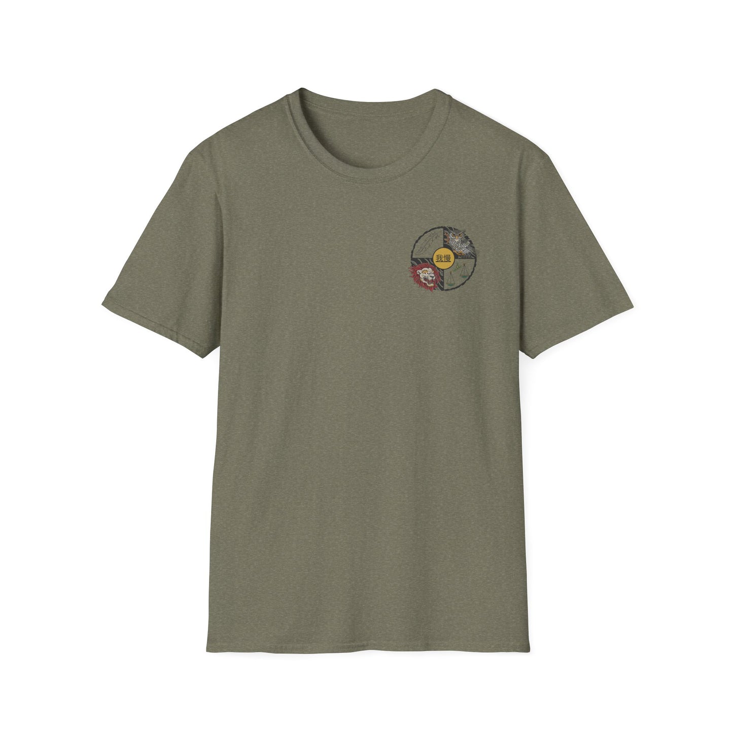 Warrior Spirit Samurai Bear T-Shirt Kanji Japanese Rising Sun Graphic Tee