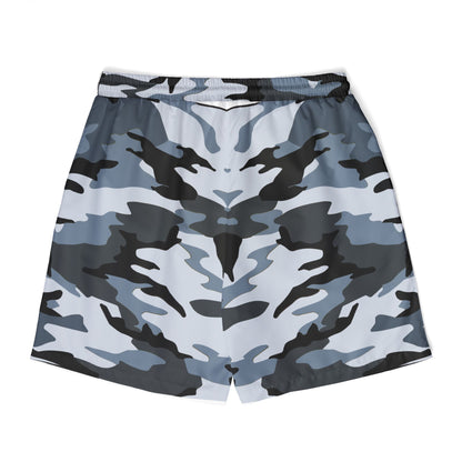 Coastal Shadow Camo Swim Shorts  Stoic Mammal Tactical Trunks for Bold Water Warriors