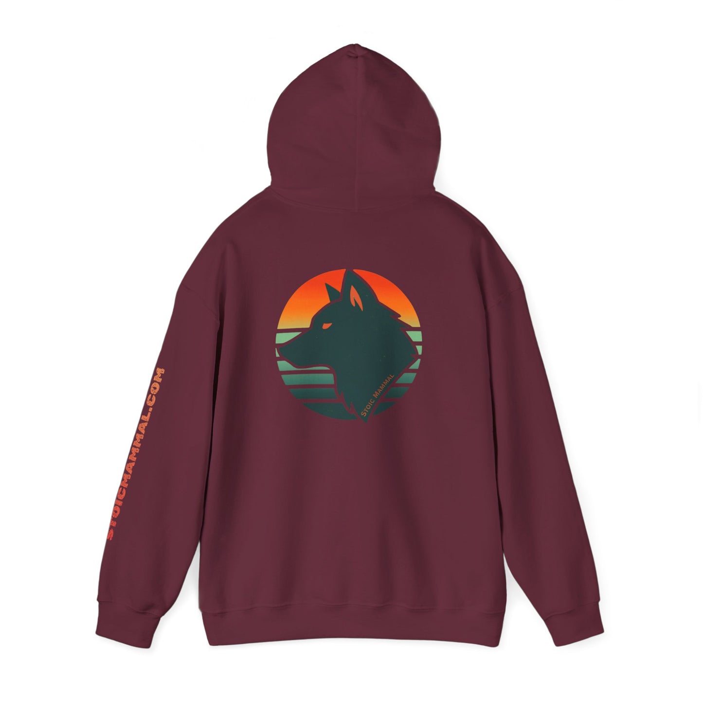 Gradient Sun Wolf Stoic Mammal Hoodie