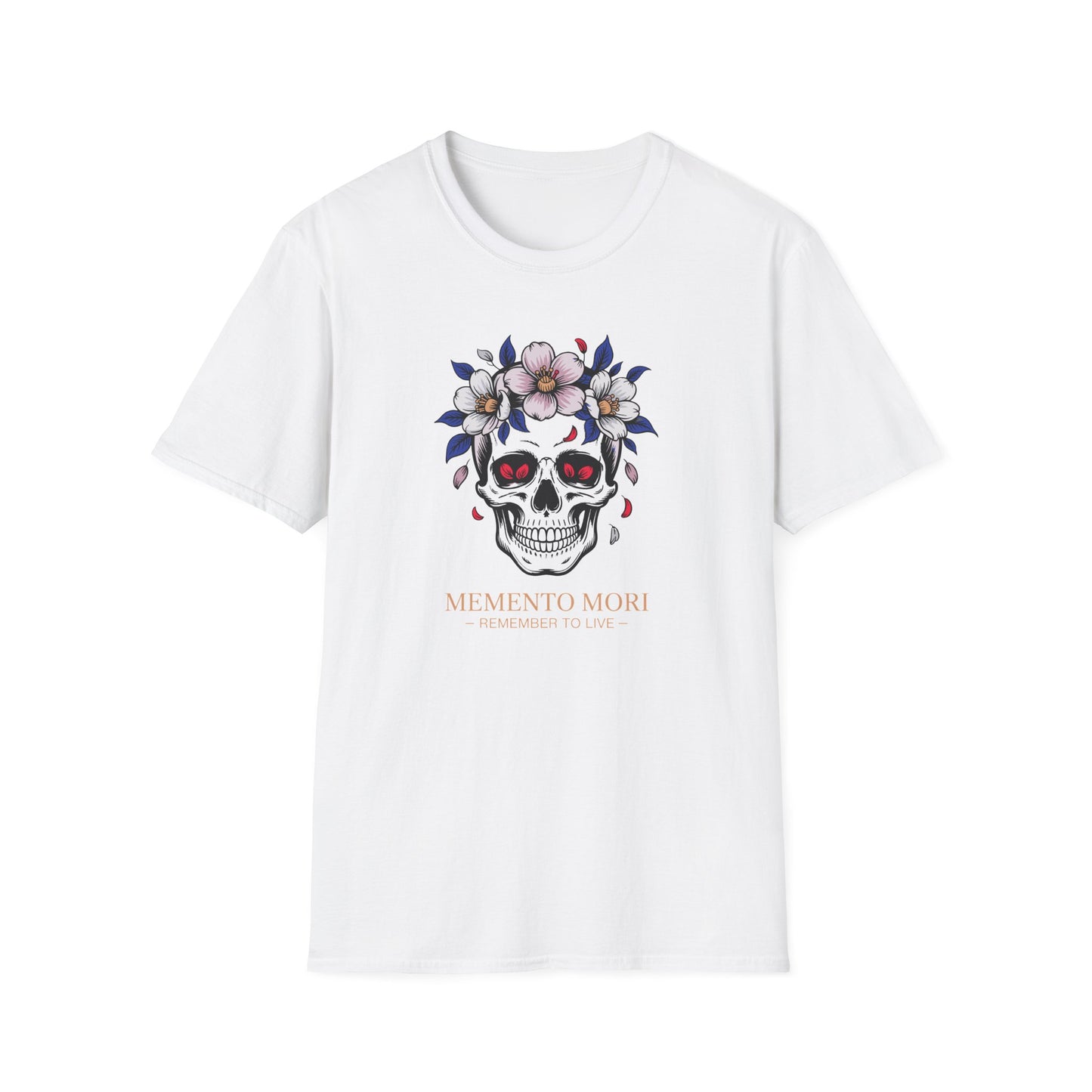 Memento Mori Floral Skull Tattoo Art T-Shirt