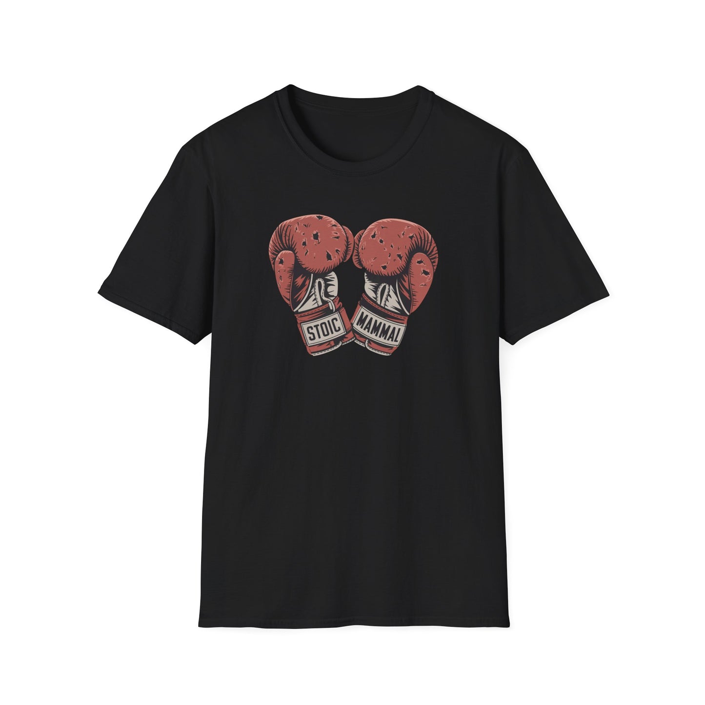 Weathered Boxing Gloves Stoic Mammal Unisex Softstyle T-Shirt