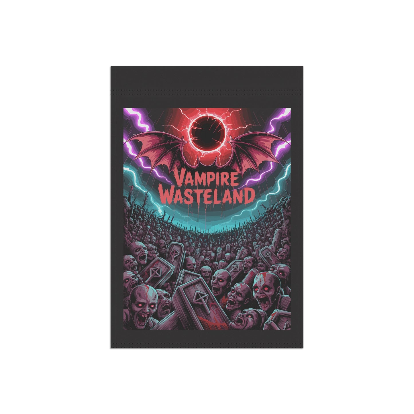 Vampire Wasteland Halloween Garden Banner, Spooky Outdoor Decor, Fall Flag, Fear the Flame Yard Art, Pumpkin Decorations