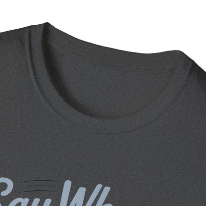 Whisker Jack Say When T-Shirt  Retro Cat Cartoon Knife Tee