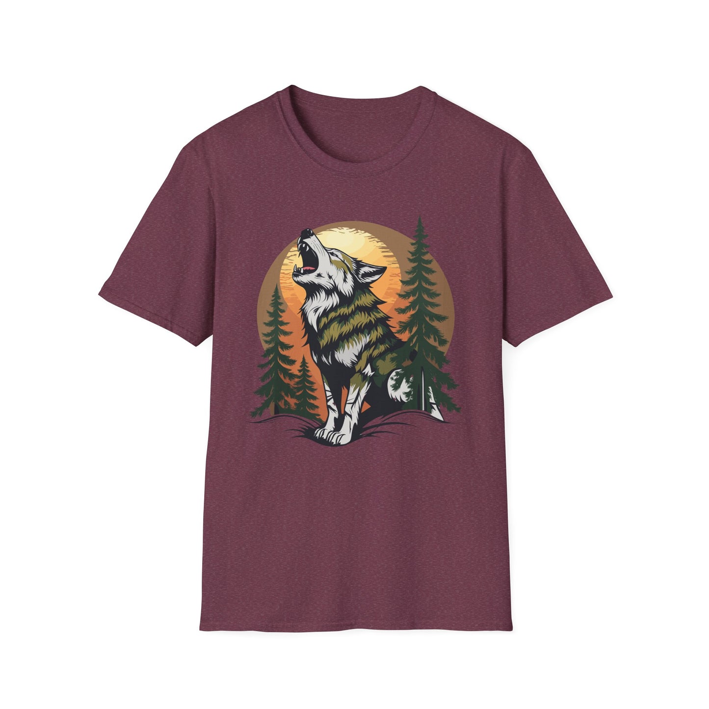 Howling Wolf Abstract T-Shirt