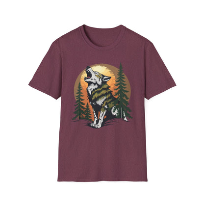 Howling Wolf Abstract T-Shirt