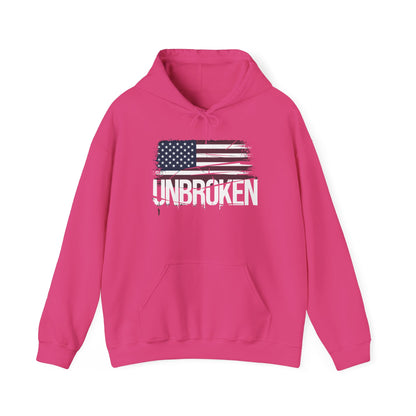 Unbroken Tattered American Flag Unisex Heavy Blend™ Hooded Sweatshirt