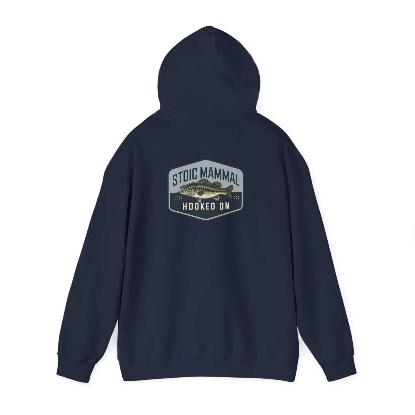 Stoic Mammal "Hooked On" Bass Fishing Hoodie - Classic Angler Pullover