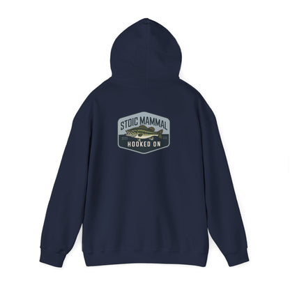 Stoic Mammal "Hooked On" Bass Fishing Hoodie - Classic Angler Pullover