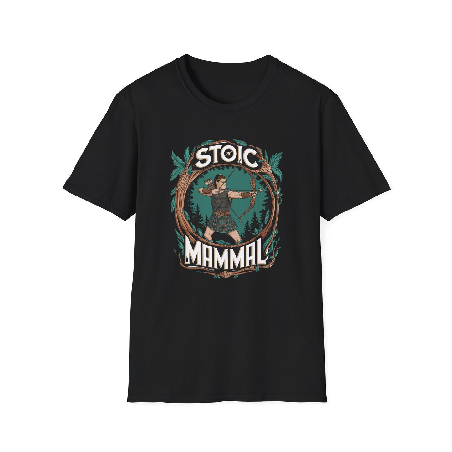 Celtic Warrior Retro Stoic Mammal Unisex Softstyle T-Shirt