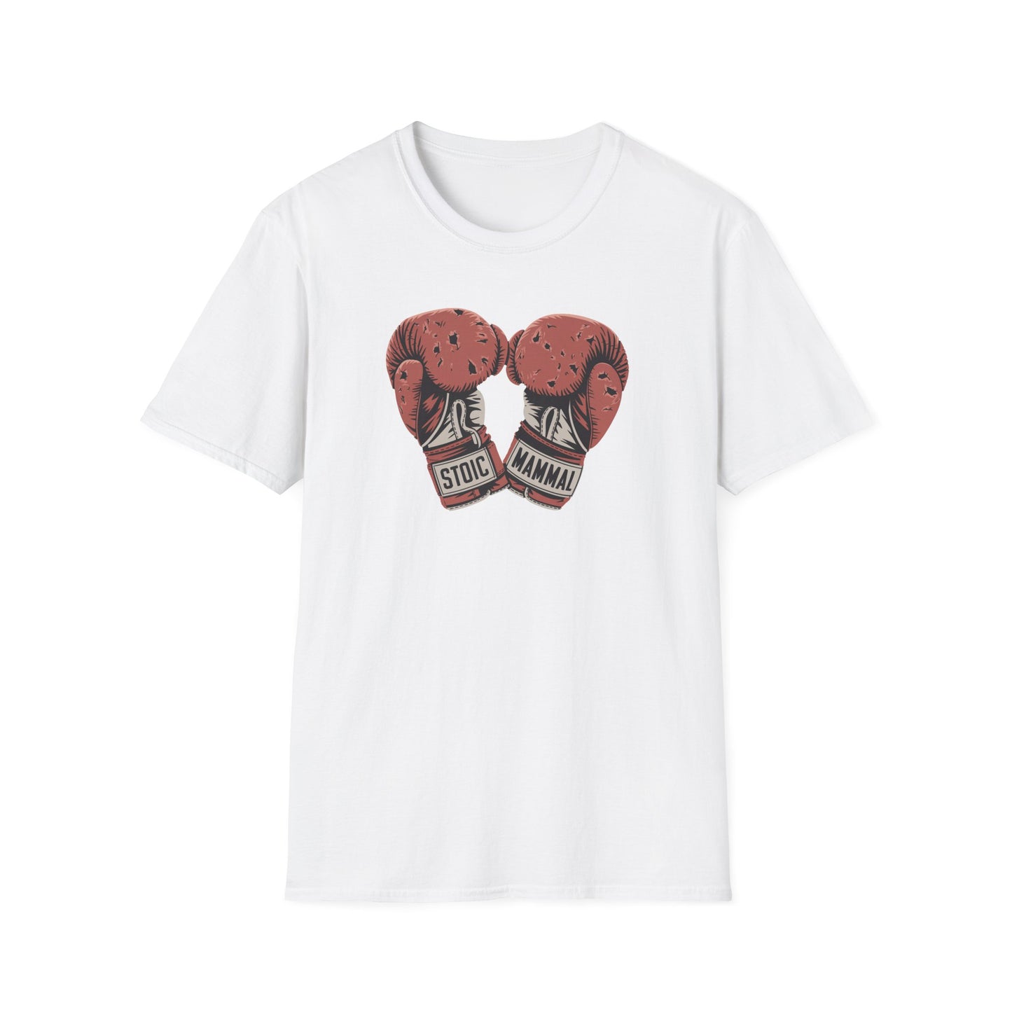 Weathered Boxing Gloves Stoic Mammal Unisex Softstyle T-Shirt