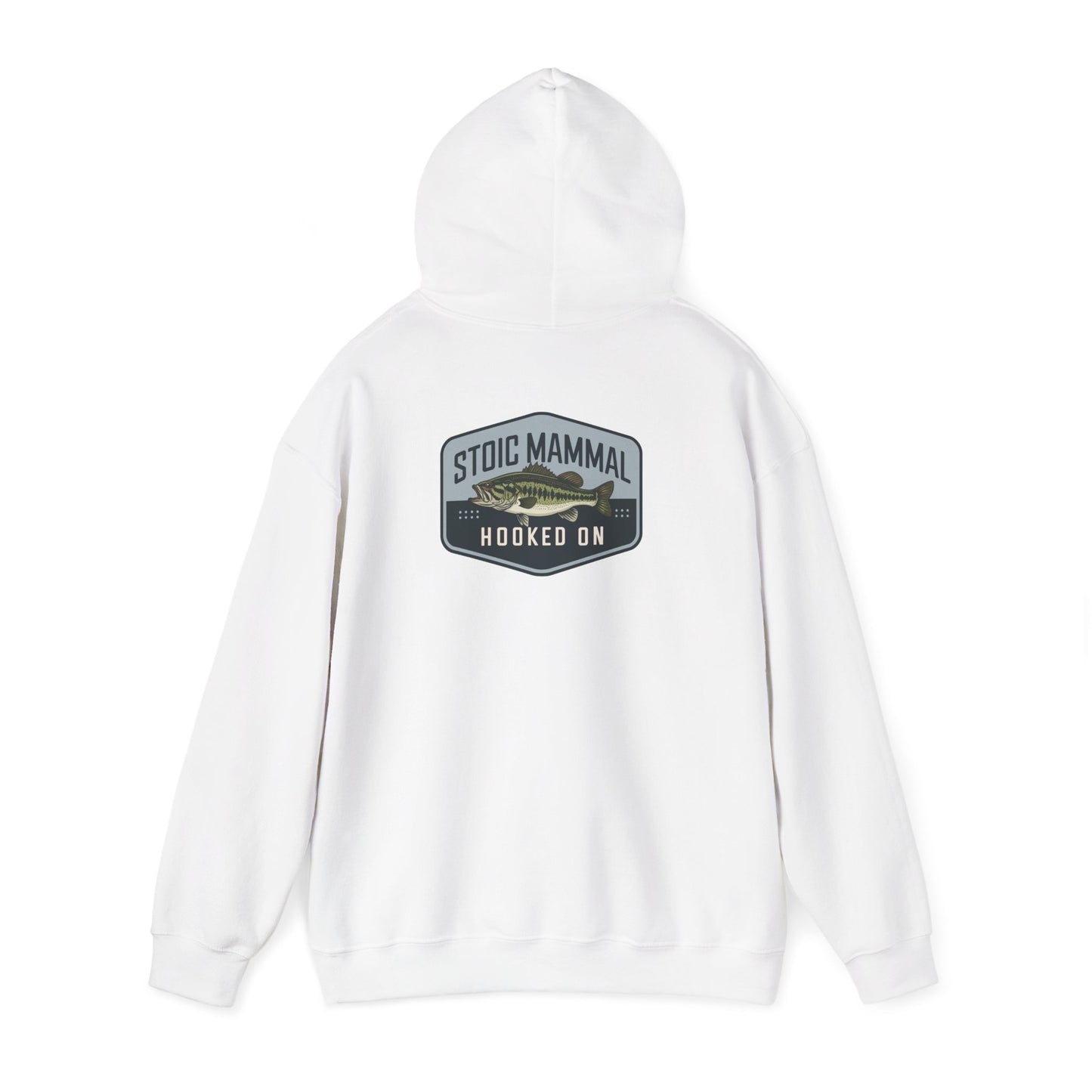 Stoic Mammal "Hooked On" Bass Fishing Hoodie - Classic Angler Pullover