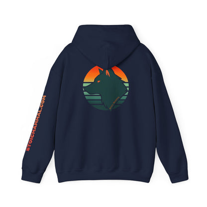 Gradient Sun Wolf Stoic Mammal Hoodie