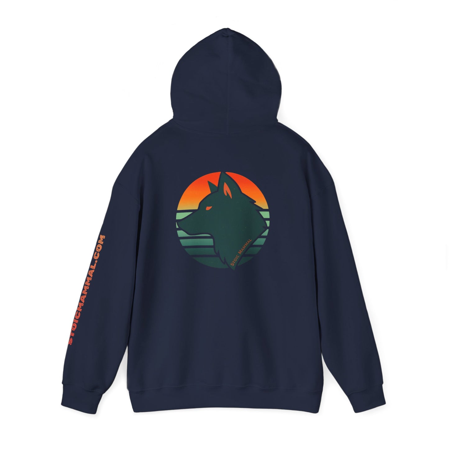Gradient Sun Wolf Stoic Mammal Hoodie