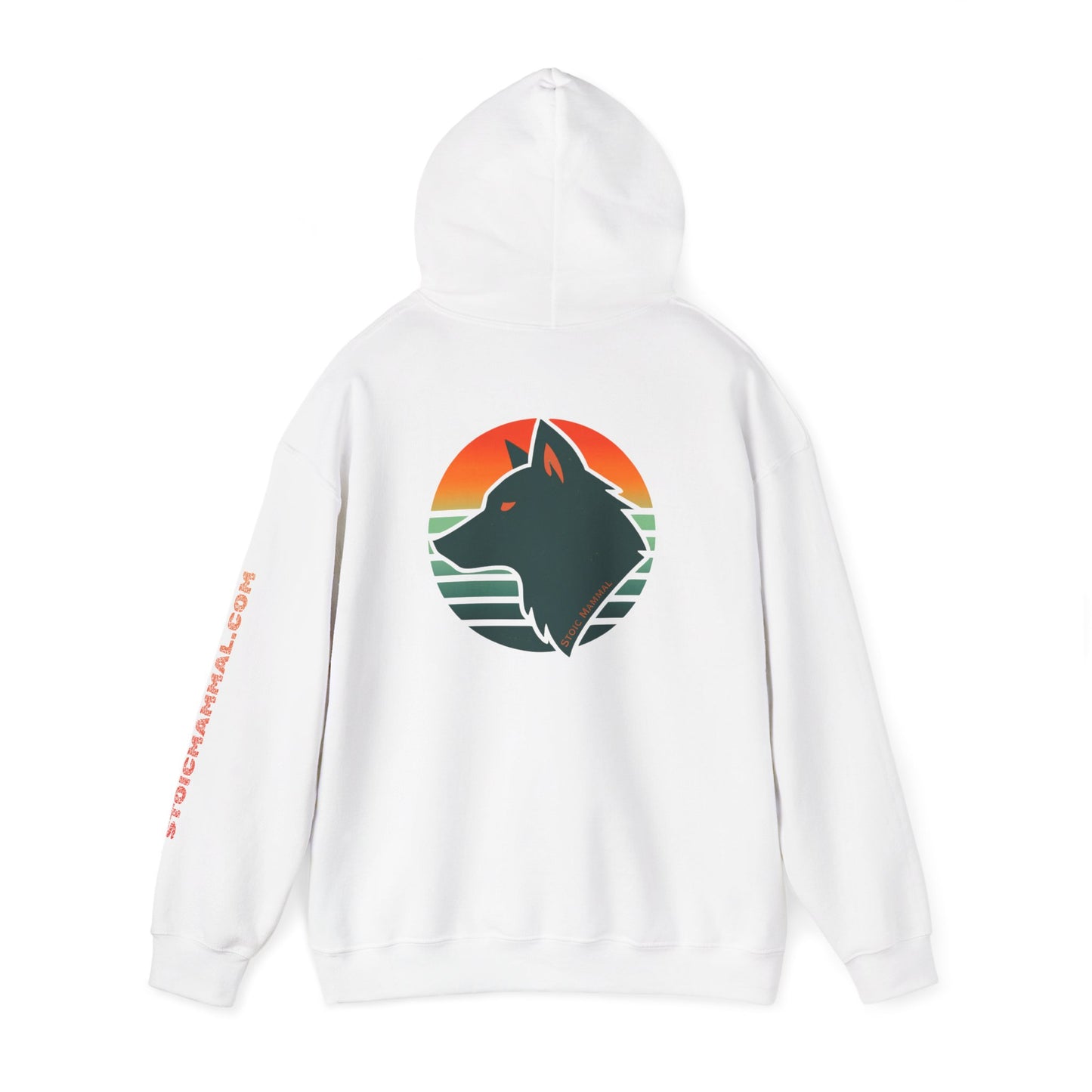 Gradient Sun Wolf Stoic Mammal Hoodie
