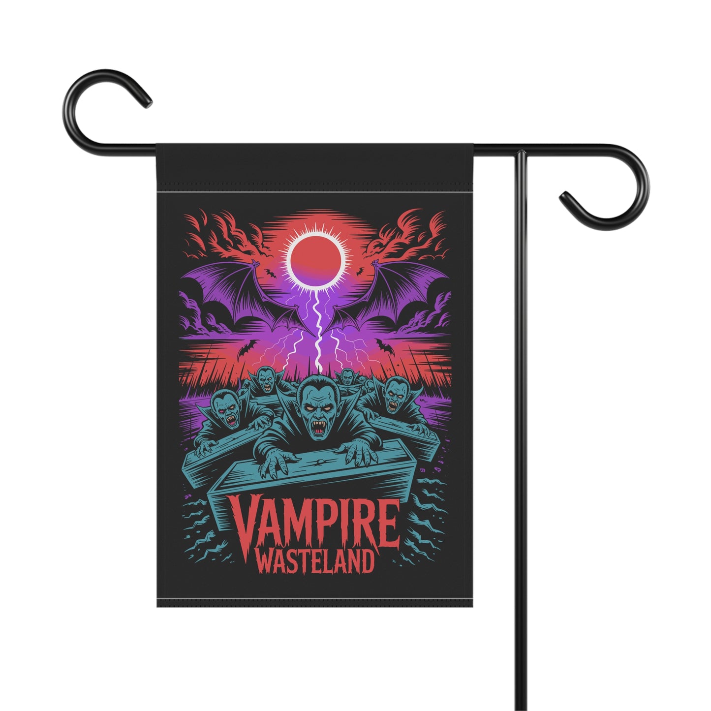 Vampire Wasteland Halloween Garden Banner, Spooky Outdoor Decor, Fall Flag, Yard Art, Pumpkin Decorations