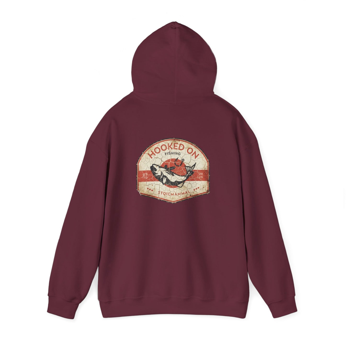 Hooked On Fishing Weathered AF  Hooded Sweatshirt