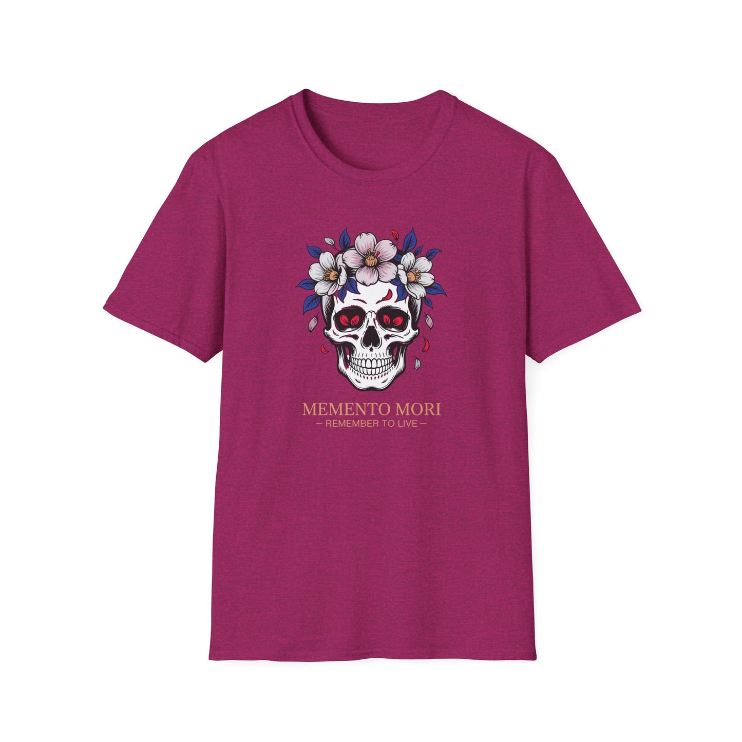 Memento Mori Floral Skull Tattoo Art T-Shirt