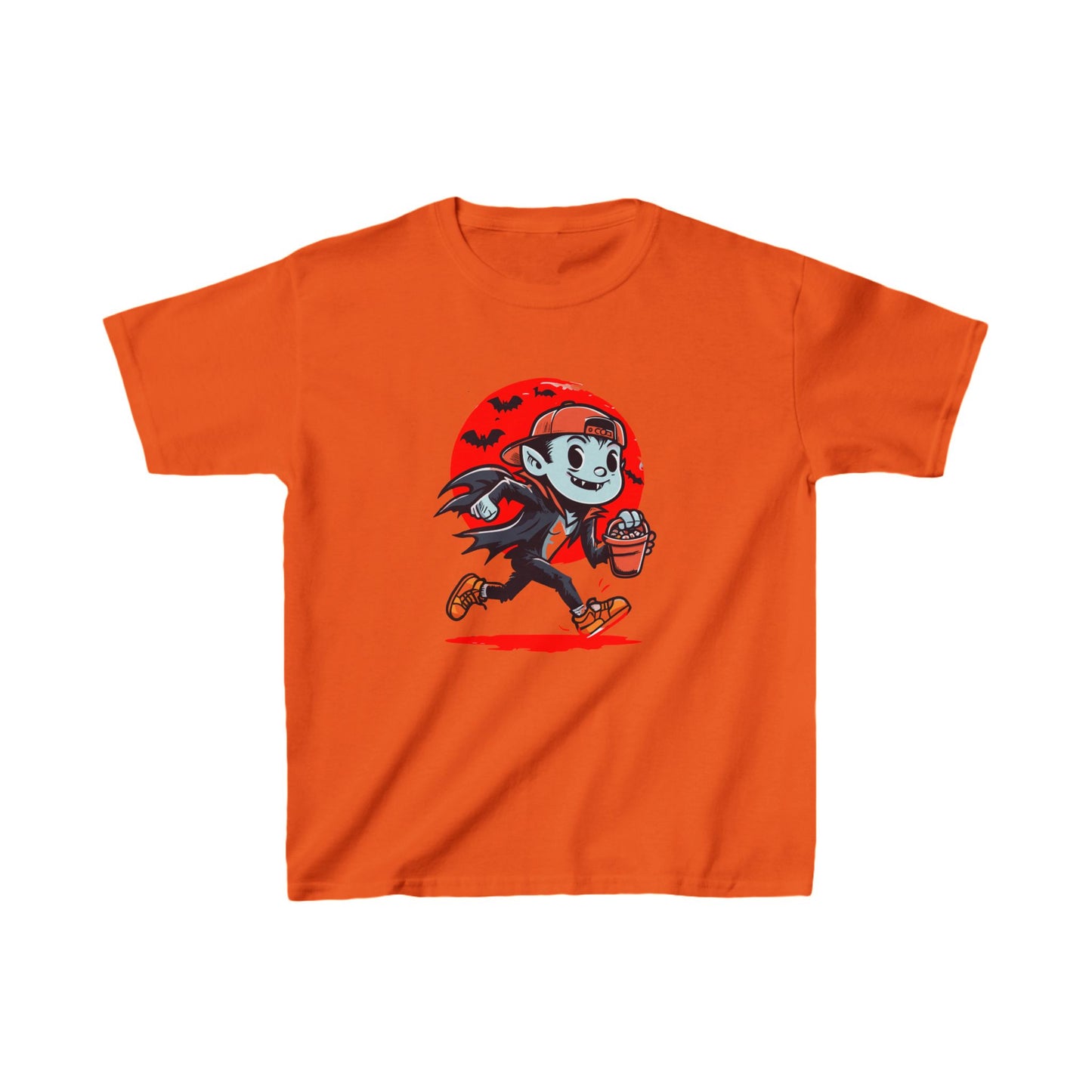 Halloween Vampire Running with Candy Kids Heavy Cotton™ Tee