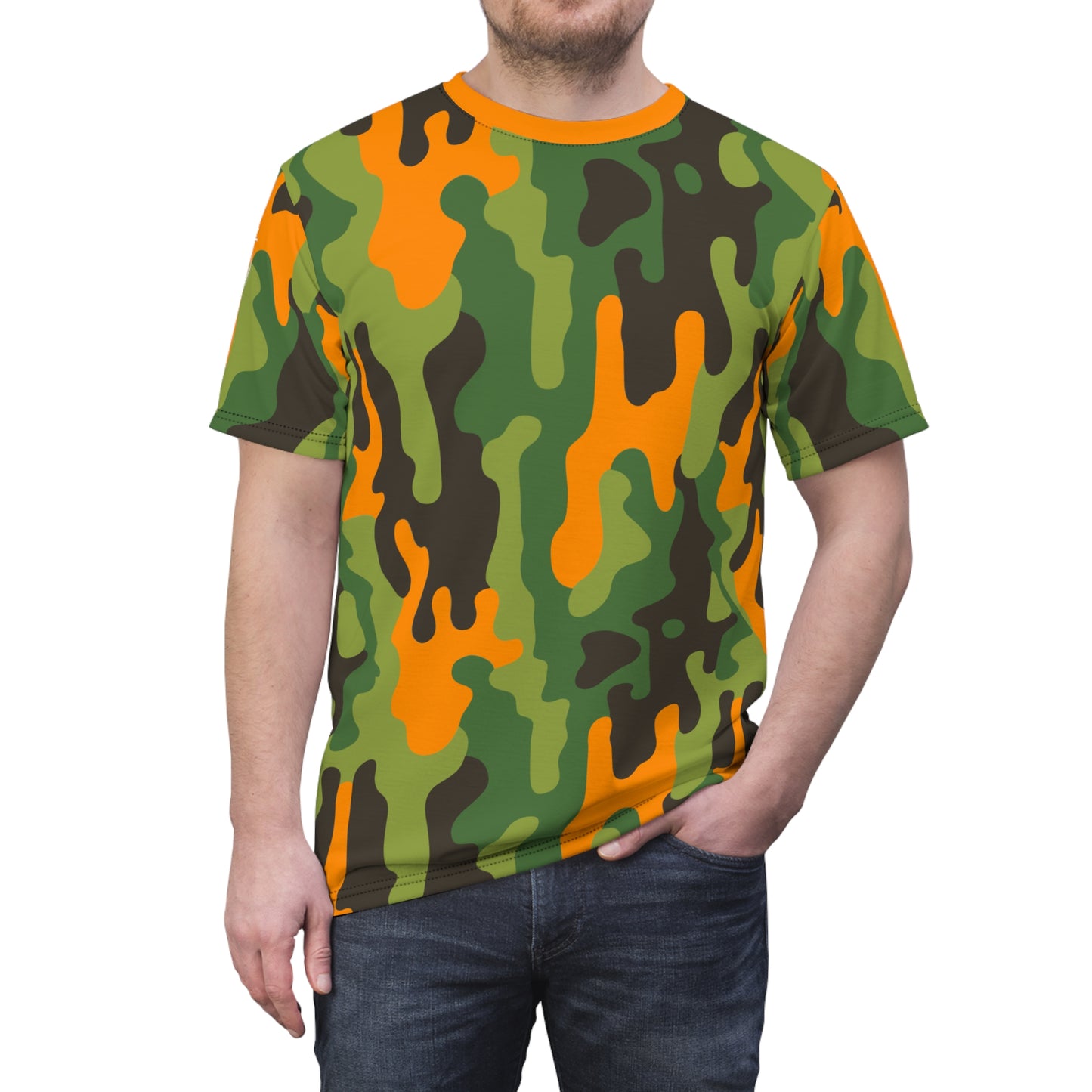 Camouflage Unisex Cut & Sew Tee, Urban Streetwear, Casual Wear, Nature Lover Gift, Outdoor Adventure Apparel