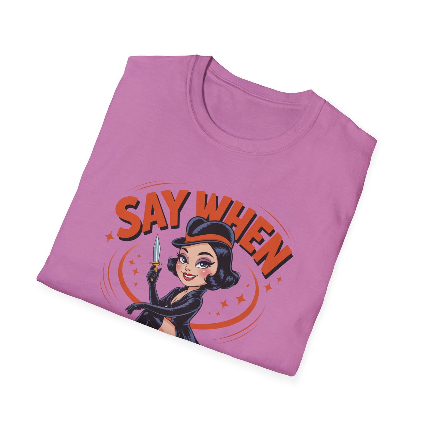Dot Dagger Say When T Shirt