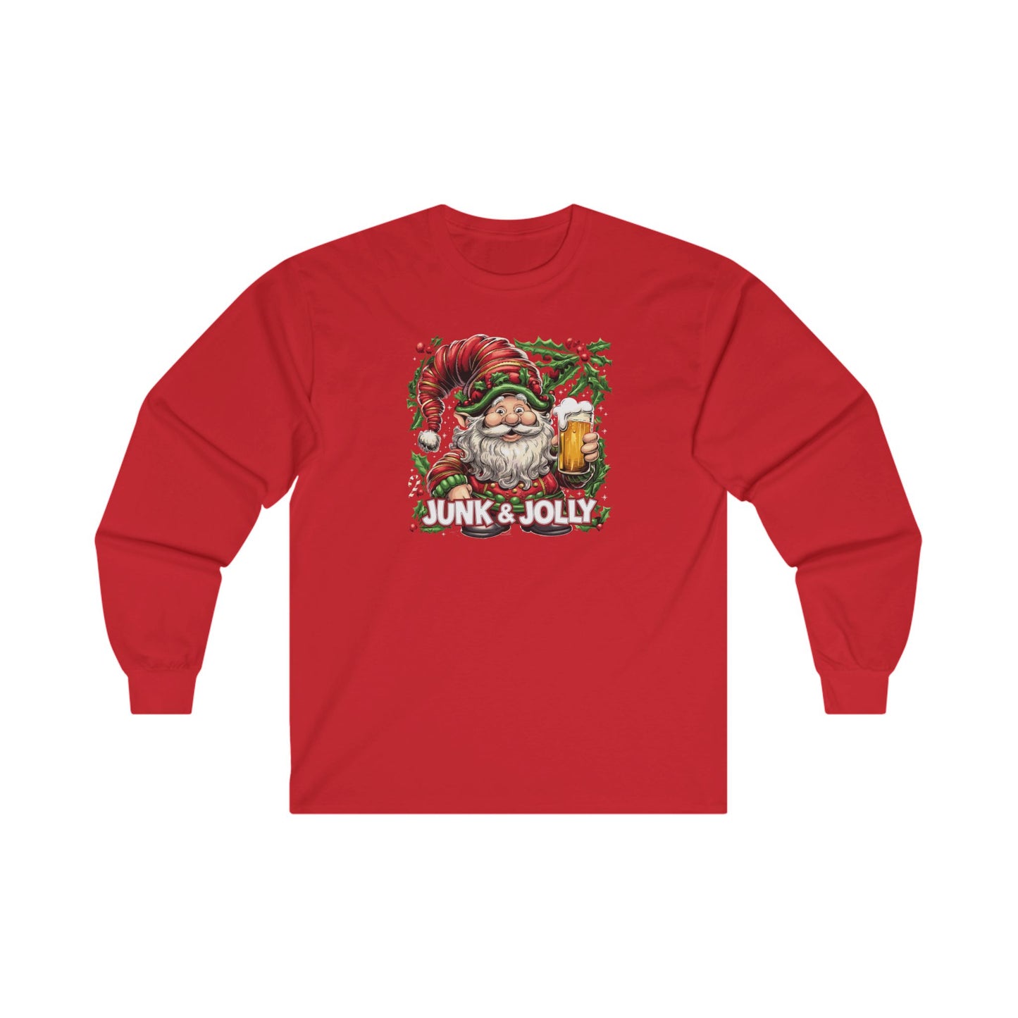 Junk & Jolly Christmas Gnome Long Sleeve Tee