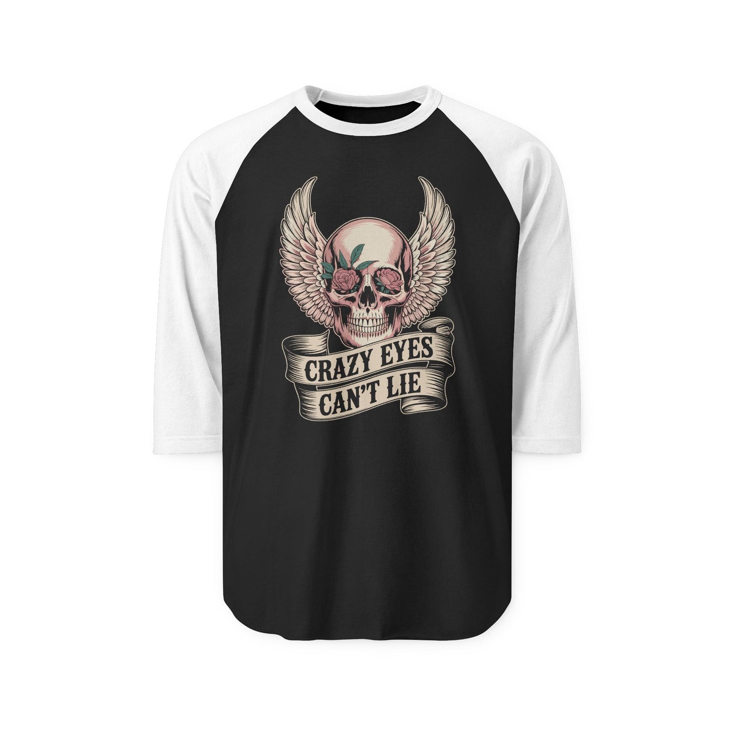 Crazy Eyes Can't Lie Stoic Mammal Album Tattoo Style Raglan Shirt