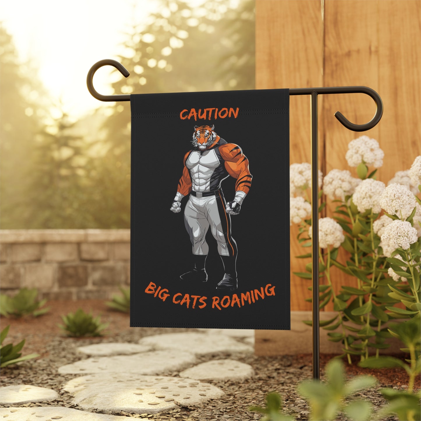 Caution Big Cats Roaming Garden & House Banner